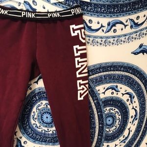 MAROON VICTORIA SECRET PINK SWEATPANTS